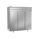 Beverage Air PRD3HC-1AS 77-3/4" three solid doors pass-thru refrigerator, front view, doors closed
