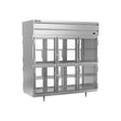 Beverage Air PRD3HC-1BHG 77-3/4" six half glass doors pass-thru refrigerator, front view, doors closed