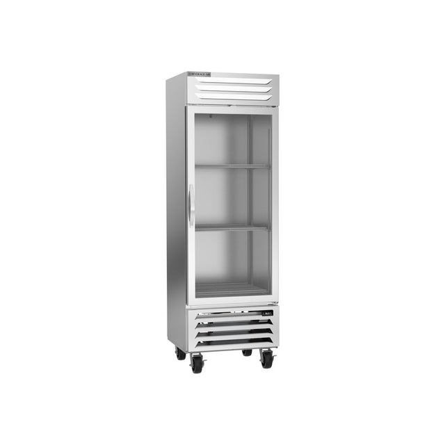 Beverage Air RB19HC-1G 27-1/4" one glass door reach-in refrigerator, front view, door closed