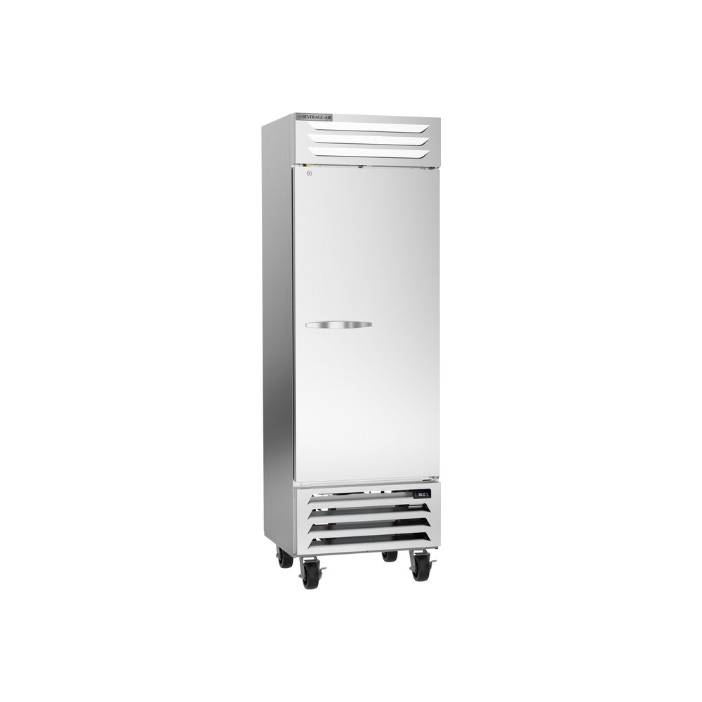 Beverage Air RB19HC-1S 27-1/4" one solid door reach-in refrigerator, front view, door closed