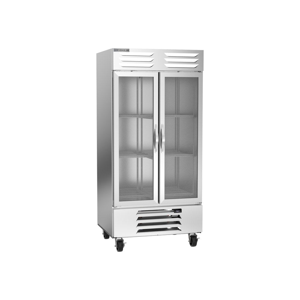 Beverage Air RB35HC-1G 39-1/2" two glass doors reach-in refrigerator, front view, doors closed