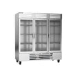 Beverage Air RB72HC-1G 75" three glass doors reach-in refrigerator, front view, doors closed