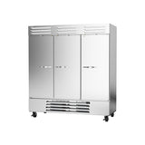Beverage Air RB72HC-1S 75" three solid doors reach-in refrigerator, side angle view, doors closed