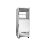 Beverage Air RID18HC-HGS 27-1/4" one half glass door and one half solid door pass-thru refrigerator, front view, doors closed