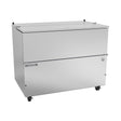 Beverage Air SM49HC-S 49" one door milk cooler, front view, door closed