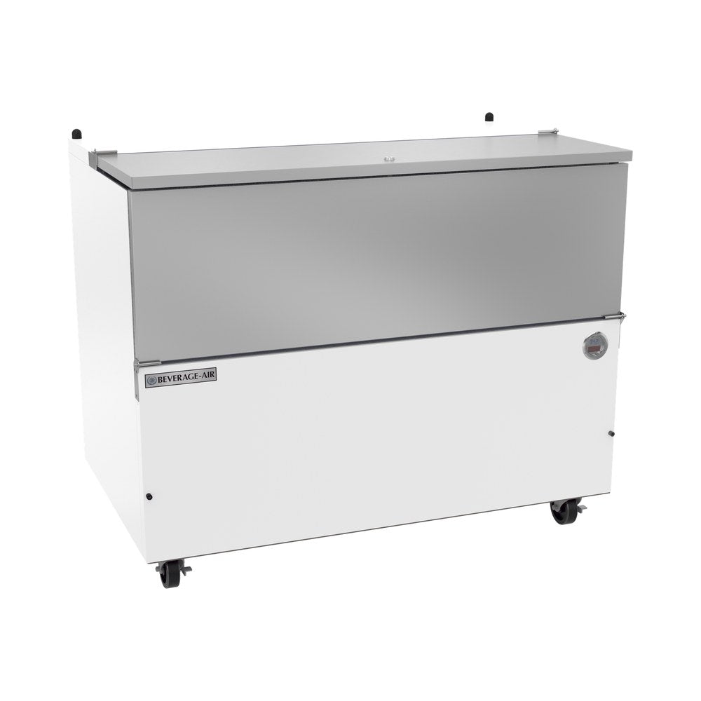 Beverage Air SM49HC-W 49" one door milk cooler, front view, door closed