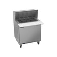 Beverage Air SPE32HC-12M 32" one door sandwich prep table, front view, door closed