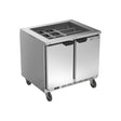 Beverage Air SPE36HC-S 36-5/8" salad top counter, front view, doors closed