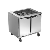 Beverage Air SPE36HC-S 36-5/8" salad top counter, front view, doors closed