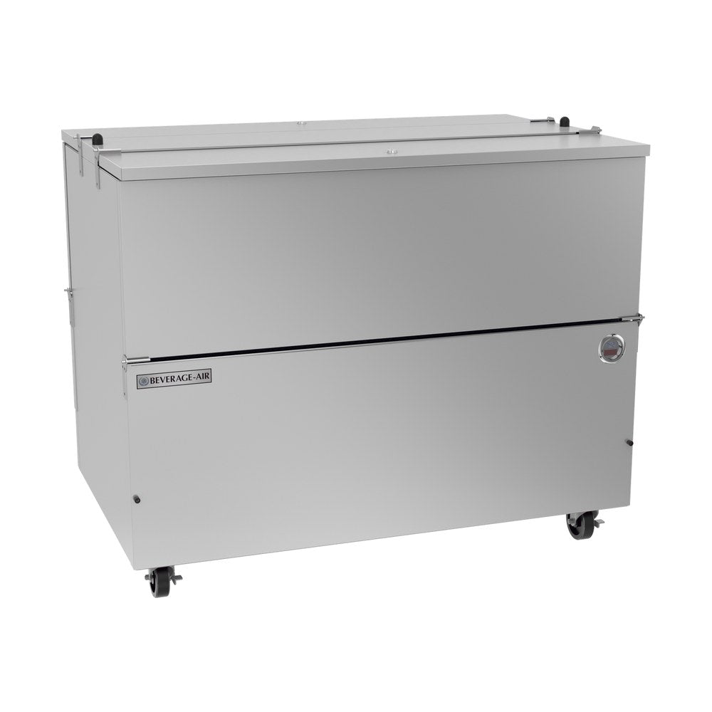 Beverage Air ST49HC-S 49" two doors milk cooler, front view, doors closed