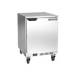 Beverage Air UCF24AHC 24" one solid door undercounter freezer, front view, door closed