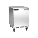 Beverage Air UCF24AHC 24" one solid door undercounter freezer, front view, door closed