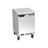 Beverage Air WTF20HC-FLT 20" one solid door worktop freezer, front view, door closed