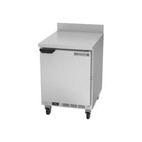 Beverage Air WTF24AHC 24" one solid door worktop freezer, side angle view, door closed