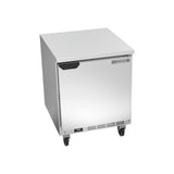 Beverage Air WTF27AHC-FLT 27" one solid door worktop freezer, front view, door closed