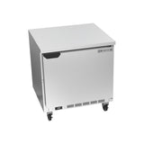 Beverage Air WTF32AHC-FLT 32" one solid door worktop freezer, front view, door closed