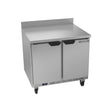 Beverage Air WTF36AHC 36" two solid doors worktop freezer, front view, doors closed