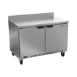 Beverage Air WTF48AHC 48" two solid doors worktop freezer, front view, doors closed