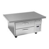 Beverage Air WTFCS36HC-48 48" two drawers chef base freezer, front view, door closed