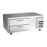 Beverage Air WTFCS52HC 52" two drawers chef base freezer, front view, door closed