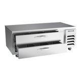 Beverage Air WTFCS60HC 60" two drawers chef base freezer, with the door open showing the interior