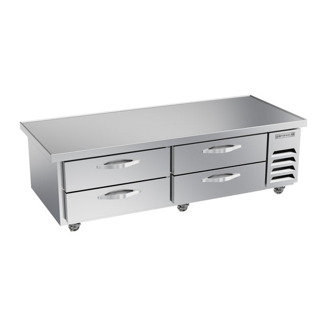 Beverage Air WTFCS72HC-76 76" four drawers chef base freezer, front view, door closed