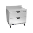 Beverage Air WTFD36AHC-2 36" two drawers worktop freezer, front view, drawers closed