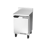 Beverage Air WTR20HC-FIP 20" one solid door worktop refrigerator, side angle view, door closed