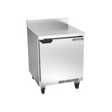 Beverage Air WTR27AHC-FIP 27" one solid door worktop refrigerator, front view, door closed