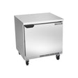Beverage Air WTR32AHC-FLT 32" one solid door worktop refrigerator, front view, door closed