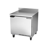 Beverage Air WTR32AHC 32" one solid door worktop refrigerator, side angle view, door closed