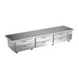 Beverage Air WTRCS112HC-120 120" six drawers chef base refrigerator, front view, door closed