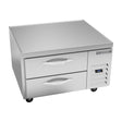 Beverage Air WTRCS36HC 36" two drawers chef base refrigerator, front view, door closed
