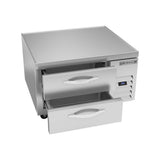 Beverage Air WTRCS36HC 36" two drawers chef base refrigerator, with the door open showing the interior