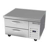 Beverage Air WTRCS36HC 36" two drawers chef base refrigerator, side angle view, door closed