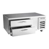 Beverage Air WTRCS52HC 52" two drawers chef base refrigerator, with the door open showing the interior