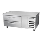 Beverage Air WTRCS52HC 52" two drawers chef base refrigerator, side angle view, door closed