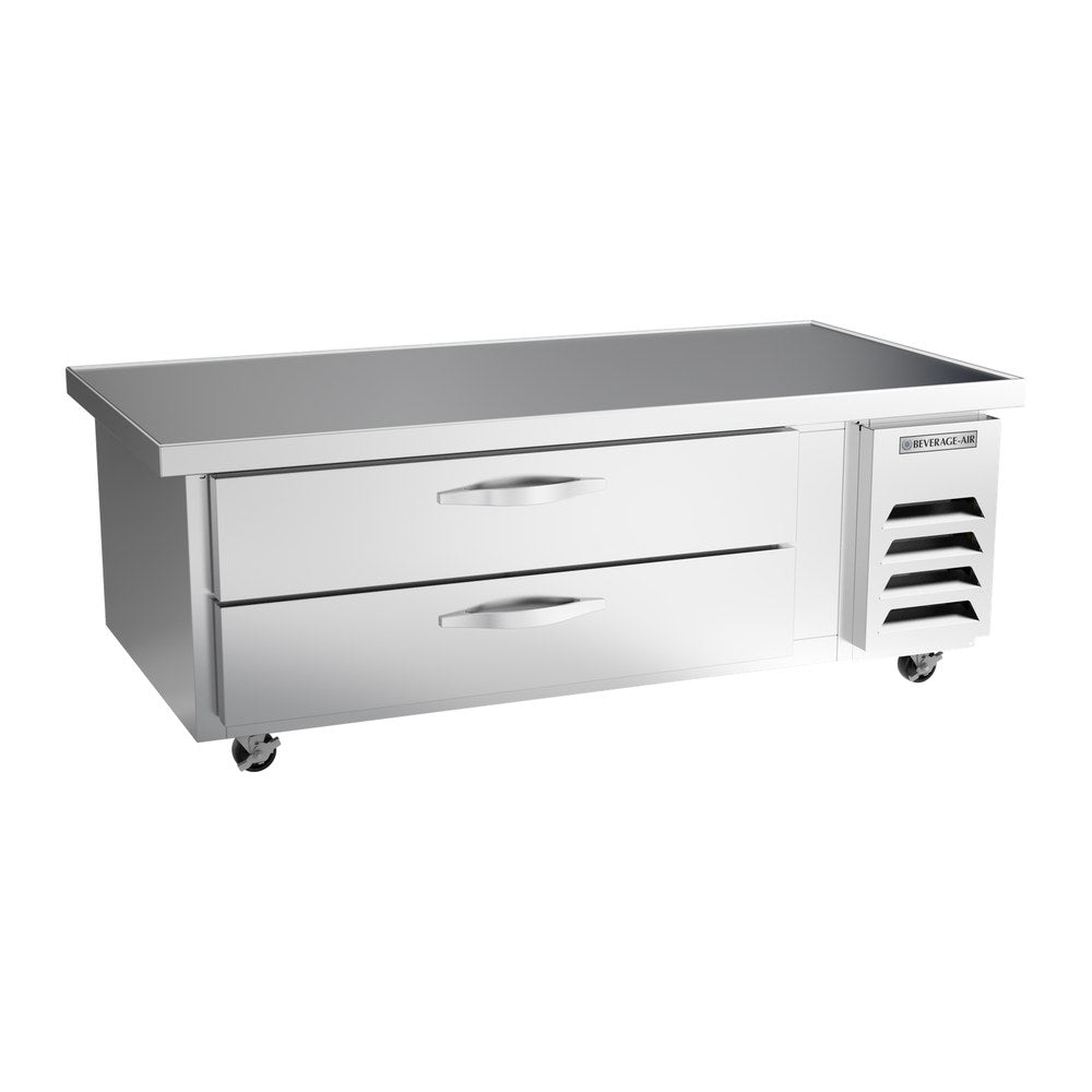 Beverage Air WTRCS60HC-64 64" two drawers chef base refrigerator, front view, door closed