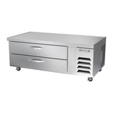 Beverage Air WTRCS60HC 60" two drawers chef base refrigerator, side angle view, door closed