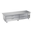 Beverage Air WTRCS84HC-89 89" four drawers chef base refrigerator, front view, door closed