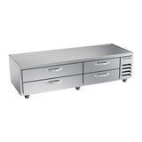 Beverage Air WTRCS84HC 84" four drawers chef base refrigerator, front view, door closed
