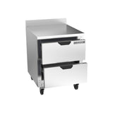 Beverage Air WTRD27AHC-2 27" two drawers worktop refrigerator, with the door open showing the interior