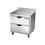 Beverage Air WTRD32AHC-2-FIP 32" two drawers worktop refrigerator, side angle view, door closed