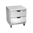 Beverage Air WTRD32AHC-2-FLT 32" two drawers worktop refrigerator, front view, door closed