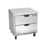 Beverage Air WTRD32AHC-2-FLT 32" two drawers worktop refrigerator, front view, door closed