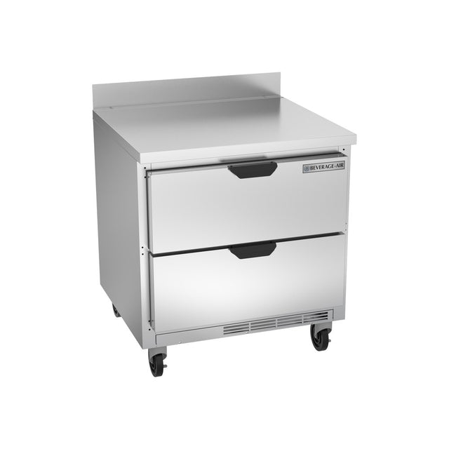 Beverage Air WTRD32AHC-2 32" two drawers worktop refrigerator, front view, door closed