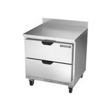 Beverage Air WTRD32AHC-2 32" two drawers worktop refrigerator, side angle view, door closed