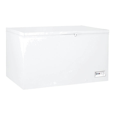 Black Diamond BDCF-10R 44 inch solid lid chest freezer with lids closed, front view