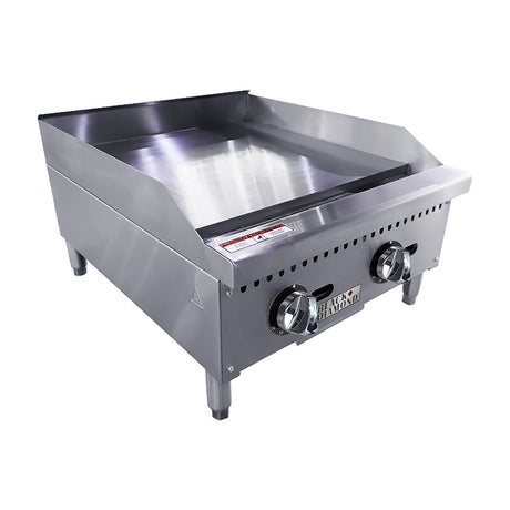 Black Diamond BDCTG-24T 24" Thermostatic Gas Griddle, 3/4" Plate, 60,000 BTU