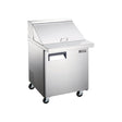 Black Diamond GRSL-1D 27-1/2" 1 Door Sandwich / Salad Prep Table, (6) 1/6 Size Pans
